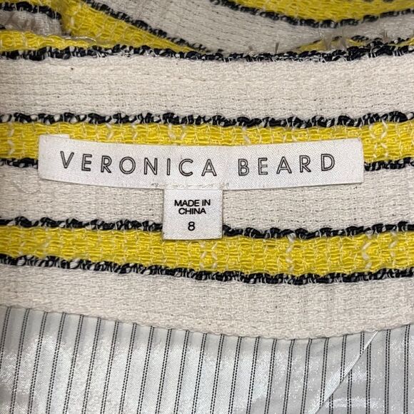 New Veronica Beard Talie Dickey Jacket w/ Frayed Trim Size 8 - Picture 13 of 15